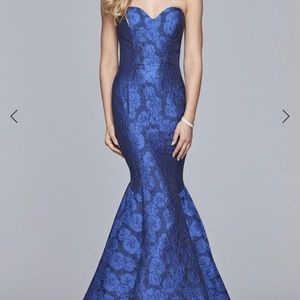 Faviana Mermaid strapless gown